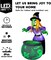 Halloween Inflatable Witch and Cauldron Decoration with Projecting Rotating Green Ghost Light,